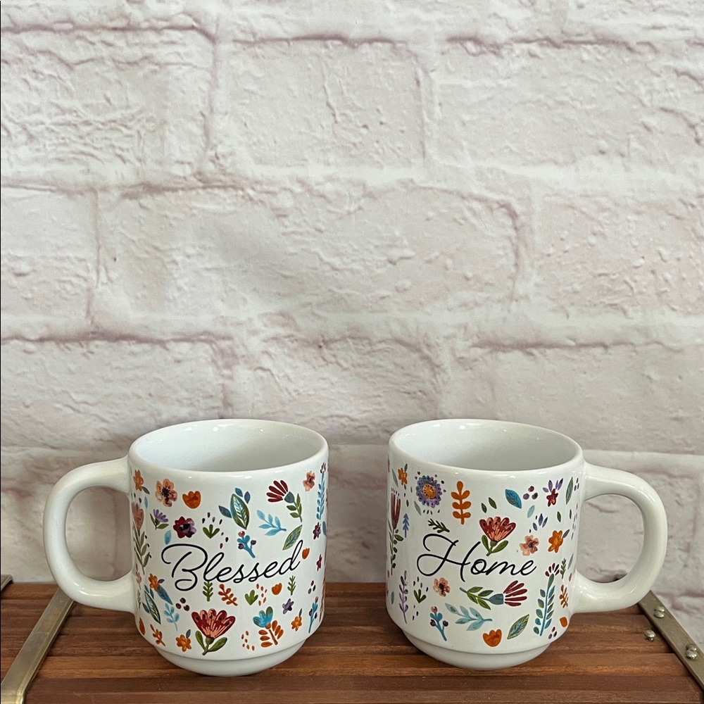 Floral Home and Blessed Mugs